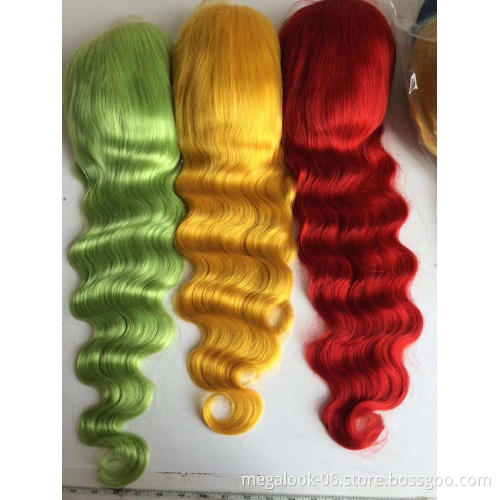 Grade 10A Mink Brazilian Transparent Lace 613 Color Blonde Pre Plucked Deep Wave Lace Frontal Human Hair Wig